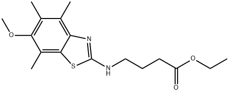 Butanoic  acid,  4-[(6-methoxy-4,5,7-trimethyl-2-benzothiazolyl)amino]-,  ethyl  ester