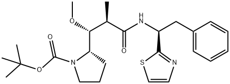 1-Pyrrolidinecarboxylic acid, 2-[(1R,2R)-1-Methoxy-2-Methyl-3-oxo-3-[[(1S)-2-phenyl-1-(2-thiazolyl)ethyl]aMino]propyl]-, 1,1-diMethylethyl ester, (2S)-
