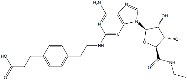 4-[2-[[6-氨基-9-(N-乙基-BETA-D-呋喃核糖酰胺基)-9H-嘌呤-2-基]氨基]乙基]苯丙酸