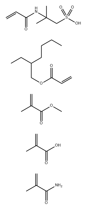 2-Propenoic acid, 2-methyl-, polymer with 2-ethylhexyl 2-propenoate, methyl 2-methyl-2-propenoate, 2-methyl-2-(1-oxo-2-propenyl)amino-1-propanesulfonic acid and 2-methyl-2-propenamide