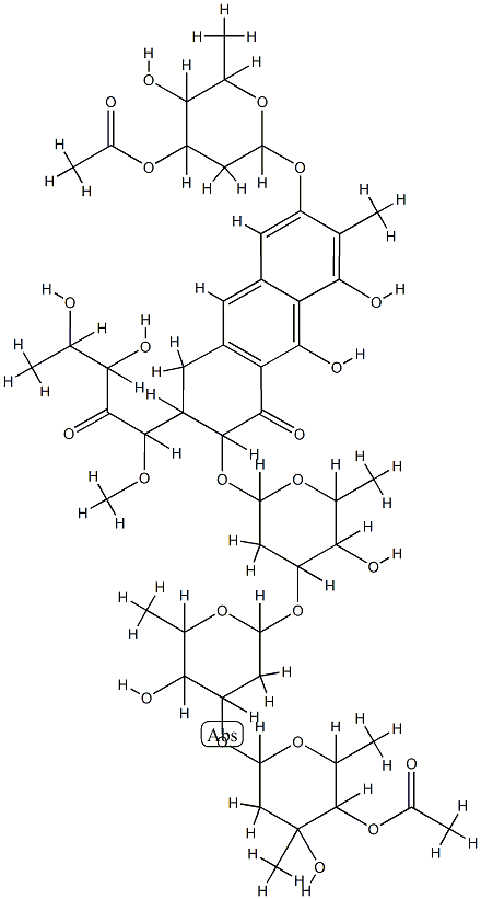[6-[6-[6-[[6-(4-acetyloxy-5-hydroxy-6-methyl-oxan-2-yl)oxy-3-(3,4-dihy droxy-1-methoxy-2-oxo-pentyl)-8,9-dihydroxy-7-methyl-1-oxo-3,4-dihydro -2H-anthracen-2-yl]oxy]-3-hydroxy-2-methyl-oxan-4-yl]oxy-3-hydroxy-2-m ethyl-oxan-4-yl]oxy-4-hydroxy-2,4-dimethyl-oxan-3-yl] acetate