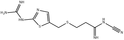 N-cyano-3-((2-guanidino-5-thiazolyl)methylthio)propionamidine