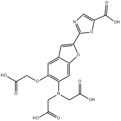 2-(2-(5-carboxy)oxazole)-5-hydroxy-6-aminobenzofuran-N,N,O-triacetic acid