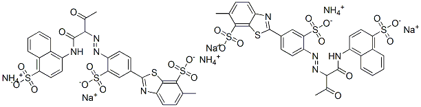 7-Benzothiazolesulfonic acid, 6-methyl-2-[4-[[2-oxo-1-[ [(4-sulfo-1-naphthalenyl)amino]carbonyl]propyl]azo ]-3-sulfophenyl]-, ammonium sodium salt
