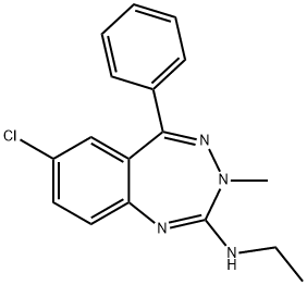 7-Chloro-2-ethylamino-3-methyl-5-phenyl-3H-1,3,4-benzotriazepine