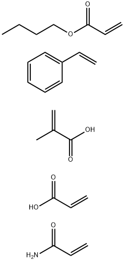 2-Propenoic acid, 2-methyl-, polymer with butyl 2-propenoate, ethenylbenzene, 2-propenamide and 2-propenoic acid