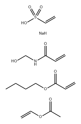 2-Propenoic acid, butyl ester, polymer with ethenyl acetate, N-(hydroxymethyl)-2-propenamide and sodium ethenesulfonate