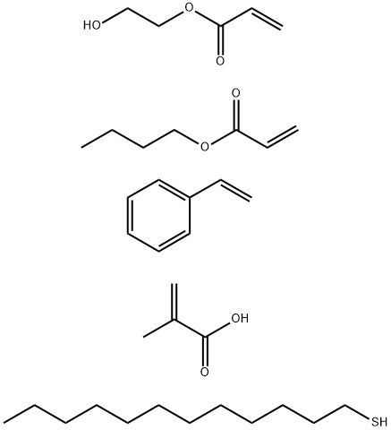 2-Propenoic acid, 2-methyl-, telomer with butyl 2-propenoate, 1-dodecanethiol, ethenylbenzene and 2-hydroxyethyl 2-propenoate