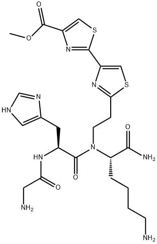 N-(glycyl-histidyl-lysyl)-2-(4''-methoxycarbonyl-2'',4'-bithiazol-2'-yl)ethylamine