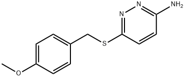 3-Pyridazinamine, 6-[[(4-methoxyphenyl)methyl]thio]-