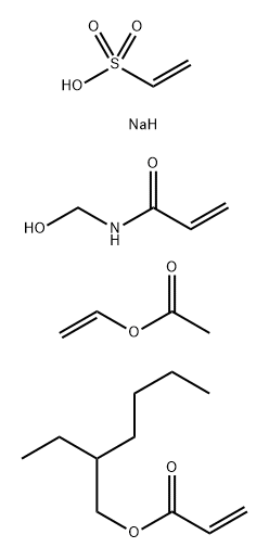 2-Propenoic acid, 2-ethylhexyl ester, polymer with ethenyl acetate, N-(hydroxymethyl)-2-propenamide and sodium ethenesulfonate