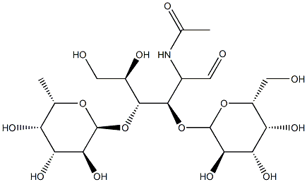 O-fucopyranosyl-(1--3)-O-galactopyranosyl-(1--4)-2-acetamido-2-deoxyglucopyranose (N-acetyl-3'-O-fucopyranosyllactosamine)