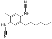 (2-Hexyl-5-methyl-2,5-cyclohexadiene-1,4-diylidene)bis-cyanamide
