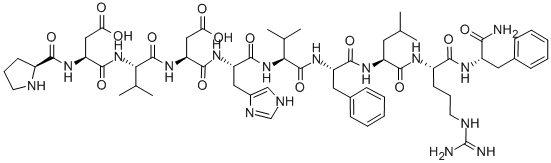 PRO-ASP-VAL-ASP-HIS-VAL-PHE-LEU-ARG-PHE-NH2: PDVDHVFLRF-NH2