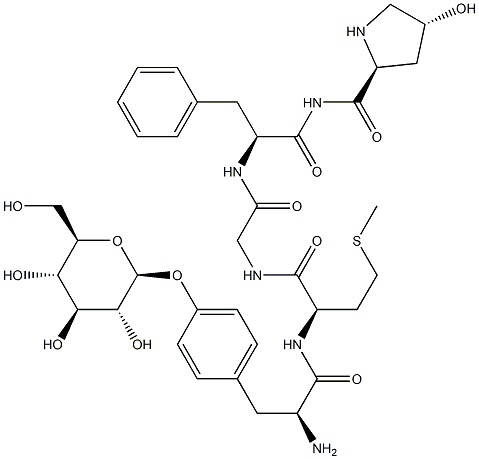 enkephalinamide, Met(2)-Hyp(5)glucopyranosyl-
