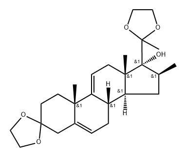 17Α-羟基-16Β-甲基孕甾-5,9(11)-二烯-3,20-二酮双(环1,2-乙二基缩酮)