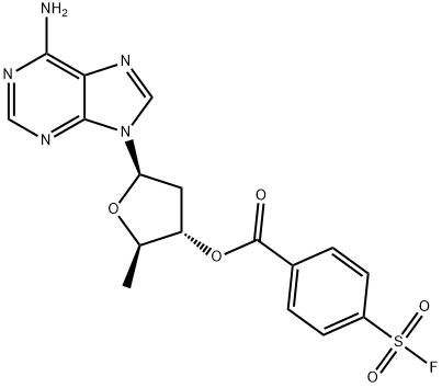 2',5'-dideoxy-3'-(4-fluorosulfonylbenzoyl)adenosine