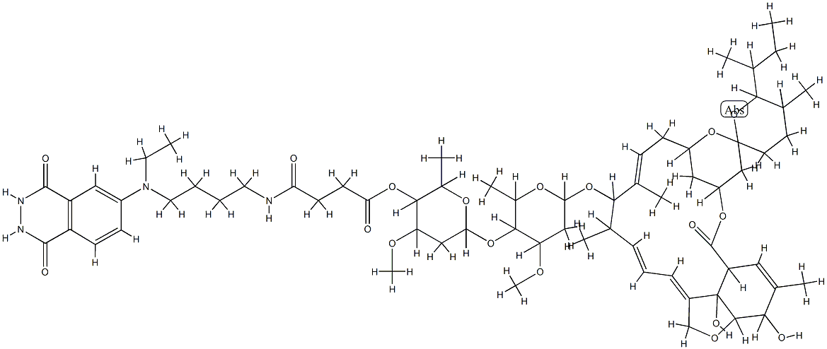 22,23-dihydroavermectin B(1a)-4''-(4-((4-(ethyl(1,2,3,4-tetrahydro-1,4-dioxo-6-phthalazinyl)amino)butyl)amino)-4-oxobutanoate)