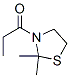 Thiazolidine,  2,2-dimethyl-3-(1-oxopropyl)-  (9CI)