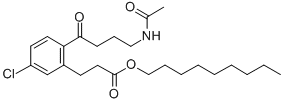Nonyl 2-(4-acetamidobutyryl)-5-chlorohydrocinnamate