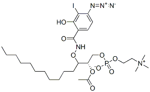 1-O-(4-azido-2-hydroxy-3-iodobenzamido)undecyl-2-O-acetyl-sn-glycero-3-phosphocholine