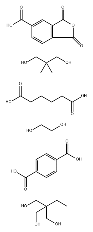 1,4-Benzenedicarboxylic acid, polymer with 1,3-dihydro-1,3-dioxo-5-isobenzofurancarboxylic acid, 2,2-dimethyl-1,3-propanediol, 1,2-ethanediol, 2-ethyl-2-(hydroxymethyl)-1,3-propanediol and hexanedioic acid