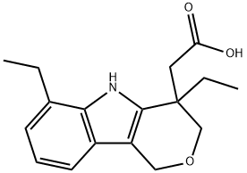 4,6-diethyl-1,3,4,5-tetrahydropyrano(4,3-b)indole-4-acetic acid