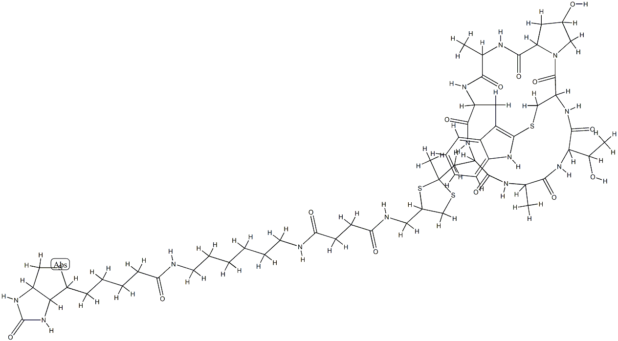 4-(3-(biotinylaminohexamethylenaminocarbonyl)propanoylaminomethyl)-2-methyl-1,3-dithiolane-2-yl-(Ala(7))phalloidin