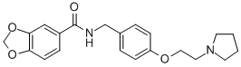 1,3-BENZODIOXOLE-5-CARBOXAMIDE, N-[[4-[2-(1-PYRROLIDINYL)ETHOXY]PHENYL]METHYL]-