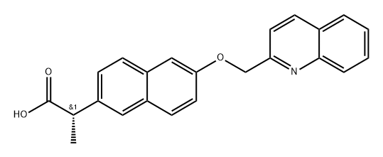 [S,(+)]-α-Methyl-6-(2-quinolinylmethoxy)-2-naphthaleneacetic acid