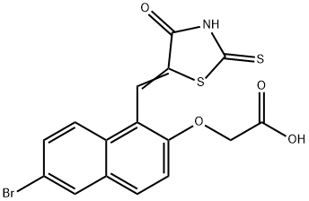 2-[[6-Bromo-1-[(4-oxo-2-thioxo-5-thiazolidinylidene)methyl]-2-naphthalenyl]oxy]-acetic Acid