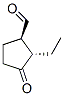 Cyclopentanecarboxaldehyde, 2-ethyl-3-oxo-, trans- (9CI)