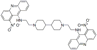 1-nitro-N-[2-[4-[1-[2-[(1-nitroacridin-9-yl)amino]ethyl]-4-piperidyl]- 1-piperidyl]ethyl]acridin-9-amine