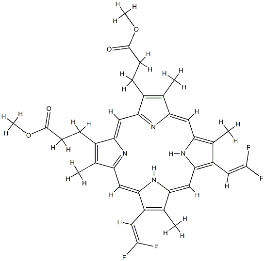 3(2),3(2),8(2),8(2)-tetrafluoroprotoporphyrin dimethyl ester