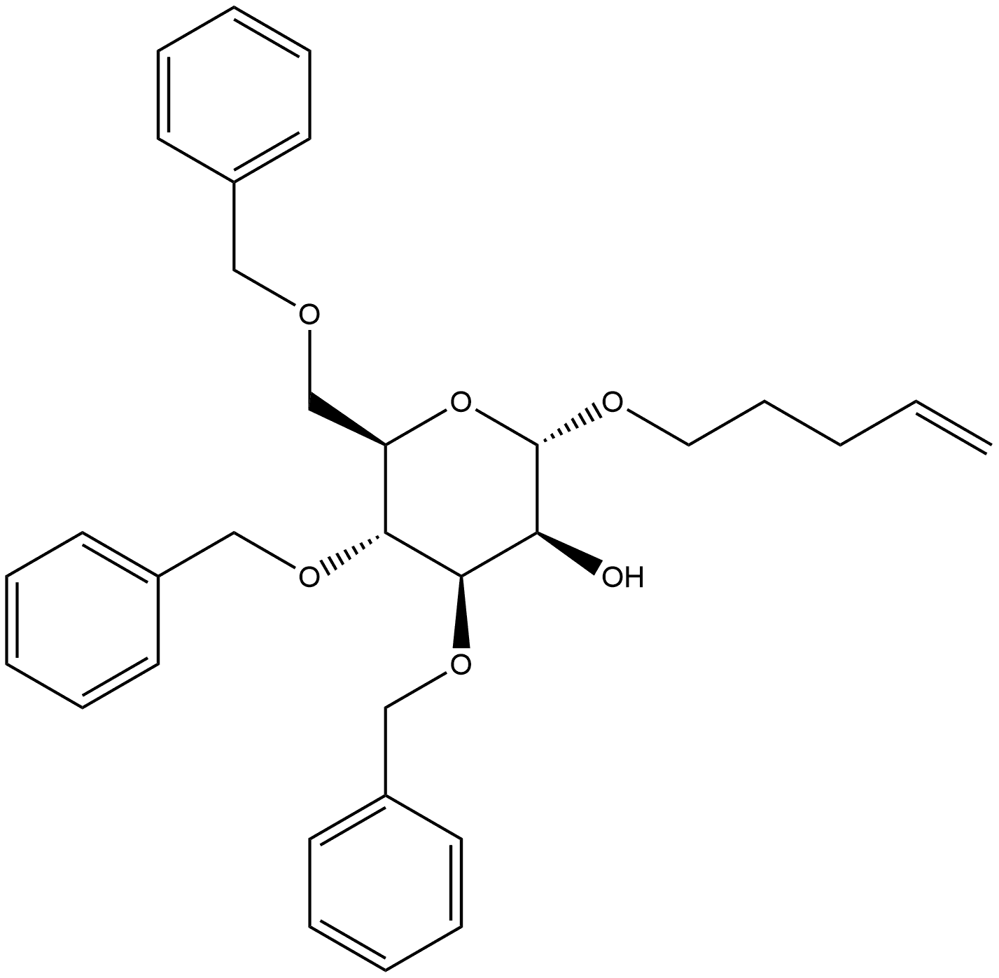4-Pentenyl 3,4,6-tri-O-benzyl-β-D-glucopyranoside