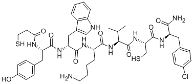 3-MERCAPTOPROPIONYL-YDWKYC-P-CHLORO-D-PHE-NH2
