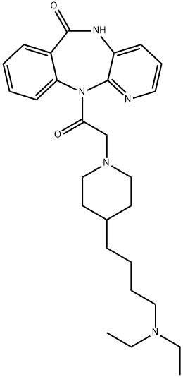 11-[[4-[4-(DIETHYLAMINO)BUTYL]-1-PIPERIDINYL]ACETYL]-5,11-DIHYDRO-6H-PYRIDO[2,3-B][1,4]BENZODIAZEPIN-6-ONE