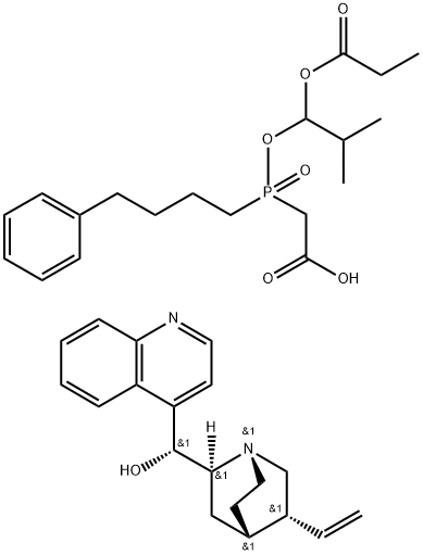 (2-METHYL-1-PROPIONYLOXYPROPOXY)(4-PHENYLBUTYL)PHOSPHINOYL]ACETIC ACID--CINCHONIDINE (1:1)