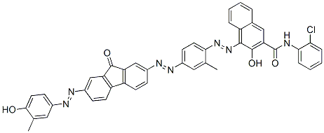 2-Naphthalenecarboxamide, N-(2-chlorophenyl)-3-hydroxy- 4-[[4-[[7-[(4-hydroxy-3-methylphenyl)azo]-9-oxo -9H-fluoren-2-yl]azo]-2-methylphenyl]azo]-