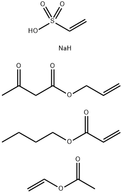 Butanoic acid, 3-oxo-, 2-propenyl ester, polymer with butyl 2-propenoate, ethenyl acetate and sodium ethenesulfonate