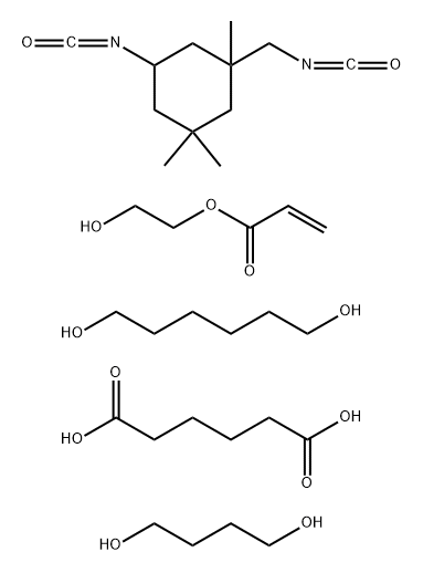 Hexanedioic acid, polymer with 1,4-butanediol, 1,6-hexanediol and 5-isocyanato-1-(isocyanatomethyl)-1,3,3-trimethylcyclohexane, 2-hydroxyethyl acrylate-blocked