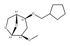 .beta.-D-ribo-Hexopyranose, 1,6-anhydro-4-O-(cyclopentylmethyl)-3-deoxy-2-O-methyl-