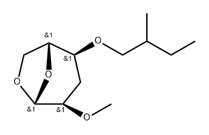 .beta.-D-ribo-Hexopyranose, 1,6-anhydro-3-deoxy-2-O-methyl-4-O-(2-methylbutyl)-