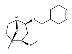 .beta.-D-ribo-2-Heptulopyranose, 2,7-anhydro-5-O-(3-cyclohexen-1-ylmethyl)-1,4-dideoxy-3-O-methyl-