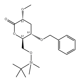 D-ribo-Hexonic acid, 3-deoxy-6-O-(1,1-dimethylethyl)dimethylsilyl-2-O-methyl-4-O-(phenylmethyl)-, .delta.-lactone