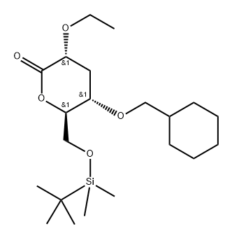 D-ribo-Hexonic acid, 4-O-(cyclohexylmethyl)-3-deoxy-6-O-(1,1-dimethylethyl)dimethylsilyl-2-O-ethyl-, .delta.-lactone