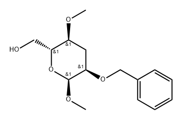 .alpha.-ribo-Hexopyranoside, methyl 3-deoxy-4-O-methyl-2-O-(phenylmethyl)-