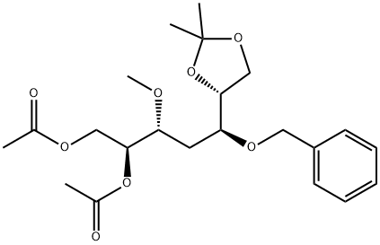 D-allo-Heptitol, 4-deoxy-3-O-methyl-6,7-O-(1-methylethylidene)-5-O-(phenylmethyl)-, diacetate
