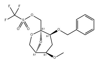 .beta.-D-lyxo-2-Heptulopyranose, 2,7-anhydro-4-deoxy-5-O-methyl-3-O-(phenylmethyl)-, trifluoromethanesulfonate