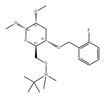 .alpha.-D-ribo-Hexopyranoside, methyl 3-deoxy-6-O-(1,1-dimethylethyl)dimethylsilyl-4-O-(2-fluorophenyl)methyl-2-O-methyl-